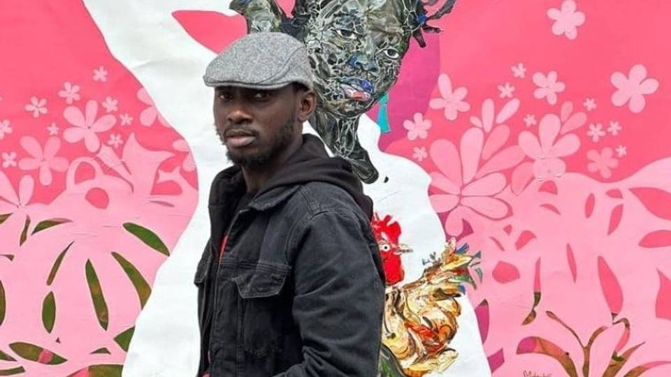 Ndombe Sisqo: The artist painting 'The Gaze' of DR Congo